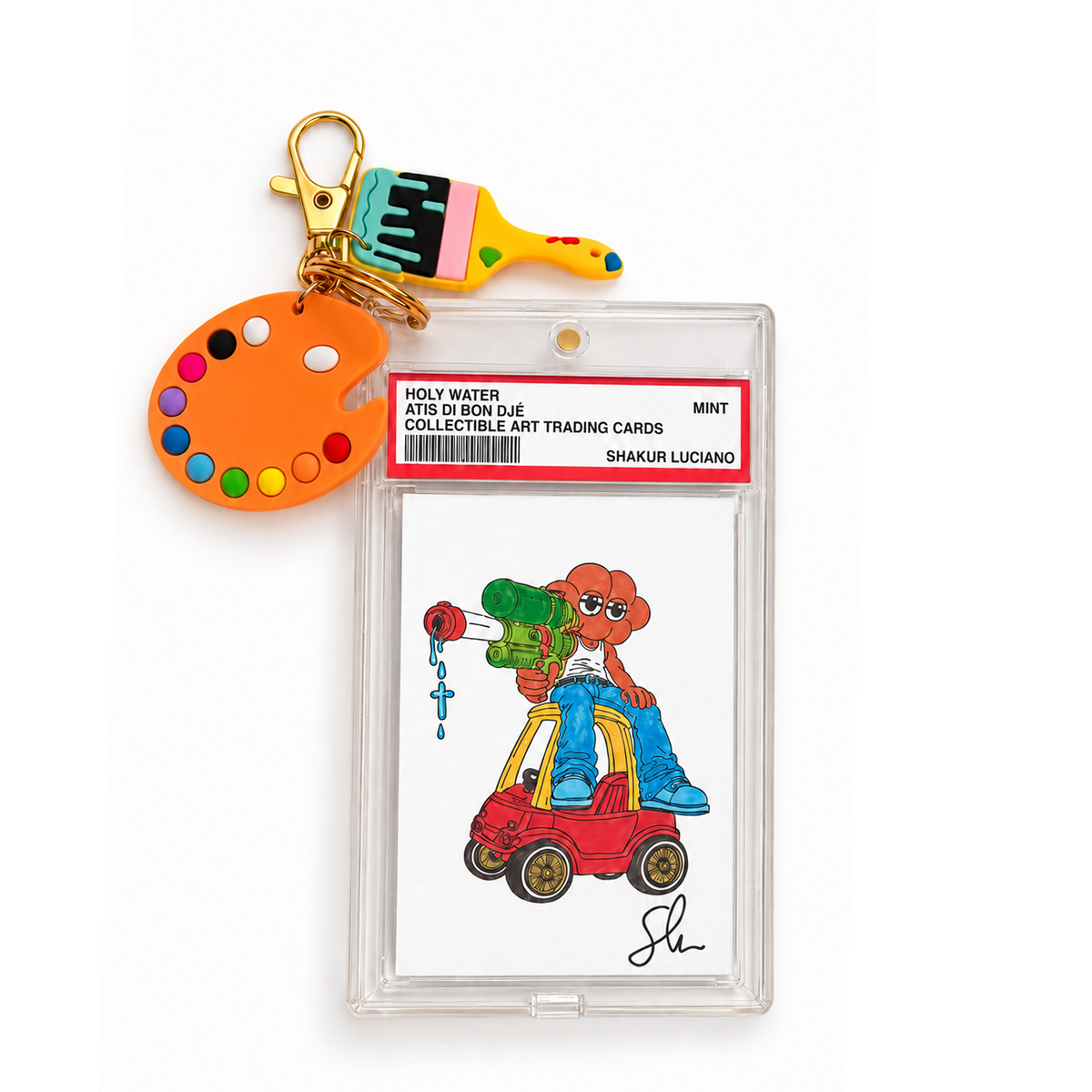 Holy Water Collectible Art Trading Card Keychain