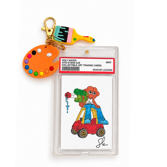 Holy Water Collectible Art Trading Card Keychain