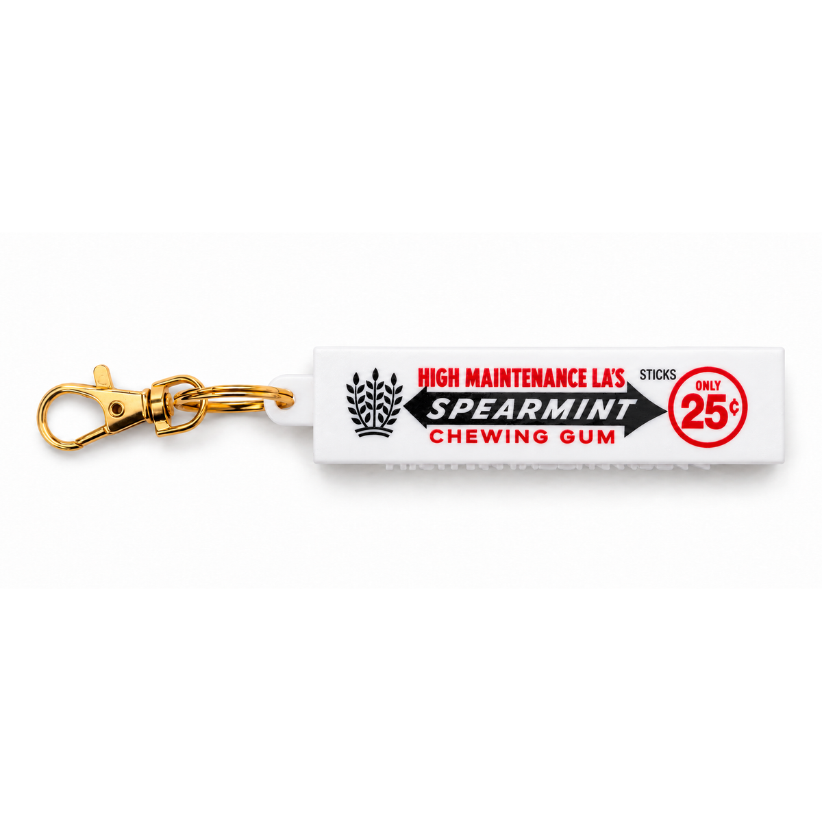 Spearmint Chewing Gum Keychain