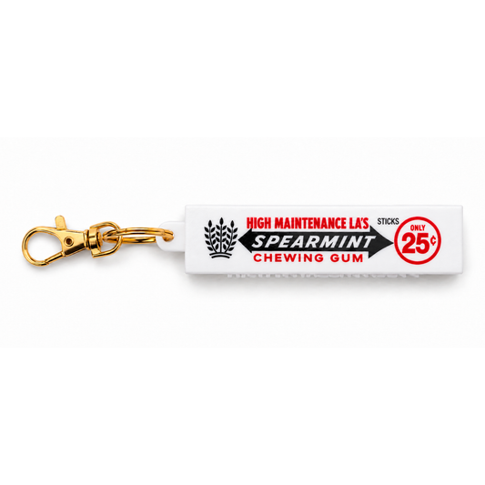 Spearmint Chewing Gum Keychain